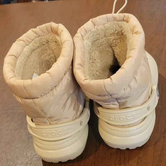 Crocs Classic Lined Neo Puff Boot Bone Dusty Pink Mens Sz 5/Womens Sz 7 206630 - Picture 12 of 12